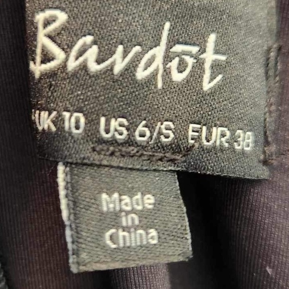 Bardot Avril One-Shoulder Maxi Black Dress Sz 6 - Picture 9 of 10